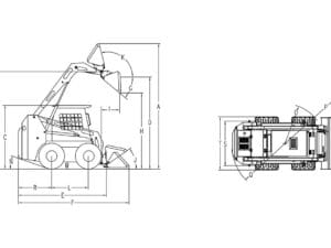 wheel skid steer loader drawing craft Manufacturer BOKK CHINA